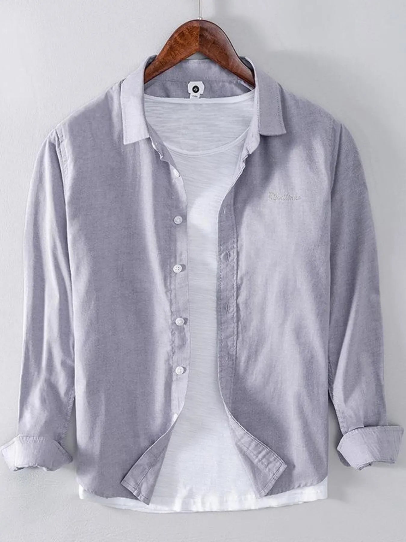 Men's Plus Size Button Up Long Sleeve Shirt - Farnelli