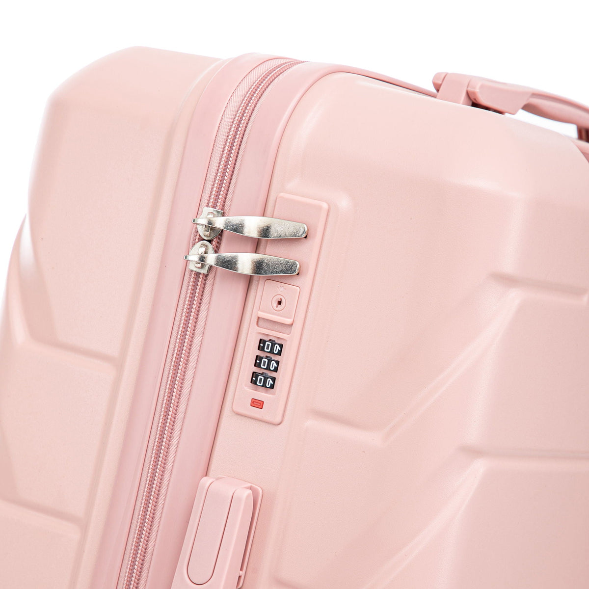 HouseOfZazla 3-piece spinner wheel luggage set with combination locks in multiple sizes
