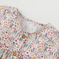 Children's Floral Print Button-Front Ruffle Sleeve Dress - Farnelli