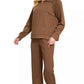 Zenana Scuba Half Zip Sweatshirts and Joggers Set - Farnelli