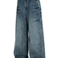 Men's Washed Wide Leg Jeans - Farnelli
