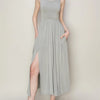 HYFVE Sleeveless Slit Midi Dress - Gray
