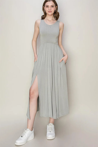 HYFVE Sleeveless Slit Midi Dress - Farnelli