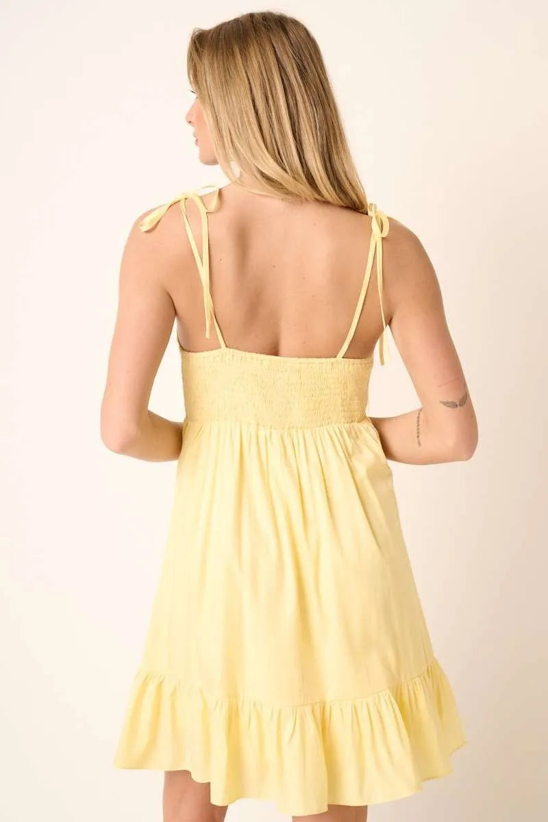 Mittoshop Ruched Detail Spaghetti Tie Mini Dress - Farnelli