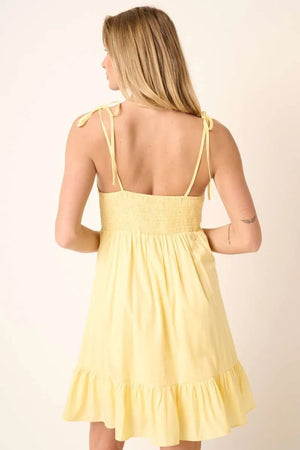 Mittoshop Ruched Detail Spaghetti Tie Mini Dress - Farnelli