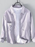 Men's Plus Size Button Up Long Sleeve Shirt - Farnelli