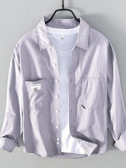 Men's Plus Size Button Up Long Sleeve Shirt - Farnelli