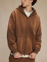 Men's Oversized Casual Zip-Up Hoodie - Farnelli