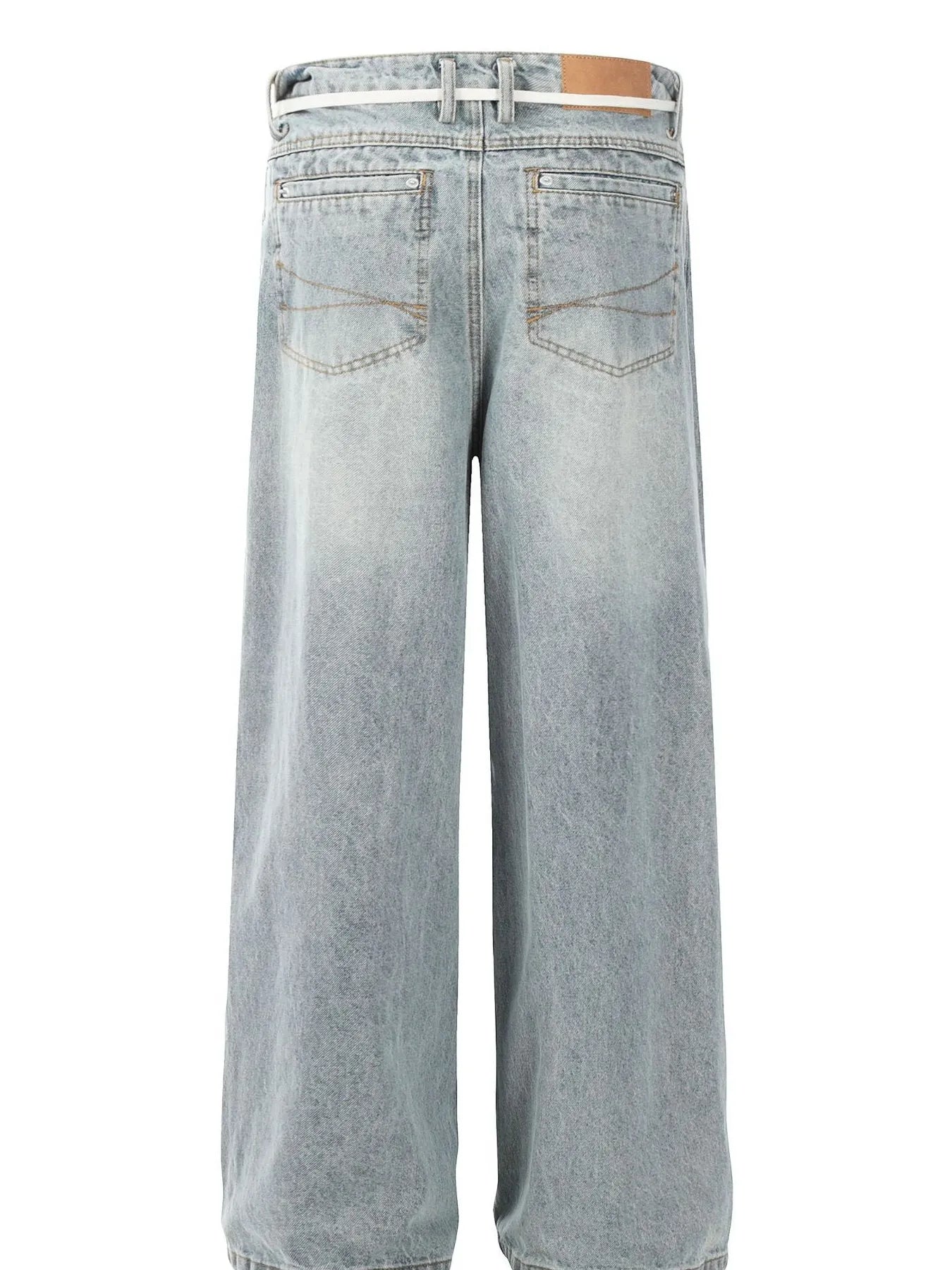 Men's Washed Wide-Leg Jeans - Farnelli