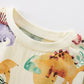 Children's Dinosaur Print Crew Neck Short Sleeve T-Shirt - Farnelli