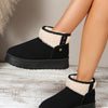Platform Sherpa Lined Winter Boots - Black