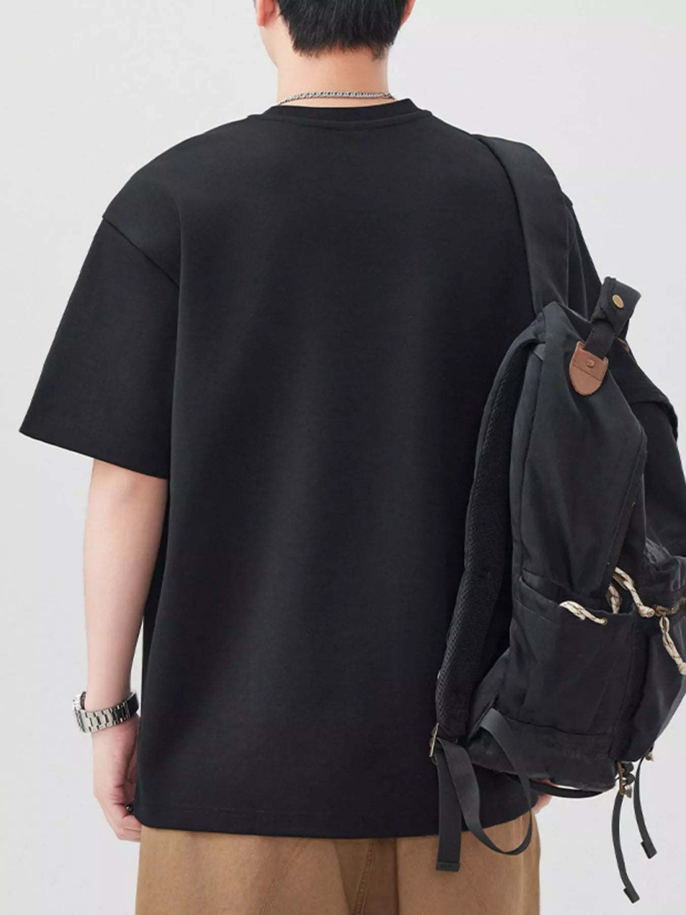 Men's Plus Size Round Neck Short Sleeve T-Shirt - Farnelli