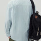 Men's Plus Size Striped Button Up Long Sleeve Shirt - Farnelli