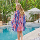 And The Why American Flag Print Dolman Sleeve Kimono Cardigan - Farnelli
