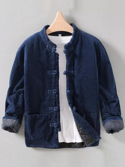 Men's Button Front Long Sleeve Jacket - Farnelli