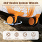 HouseOfZazla 28-inch orange PC spinner wheel luggage with combination lock