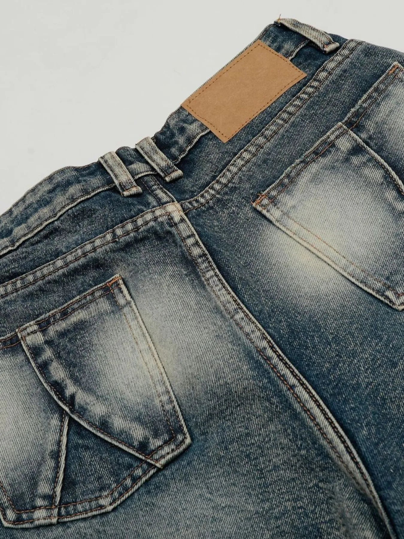 Men's Acid Wash Denim Shorts - Farnelli