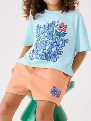 Children's Find Your Happy Place T-Shirt and Shorts Set - Farnelli