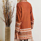 ADORA Full Size Fringe Hem Aztec Border Cardigan Plus Size - Farnelli