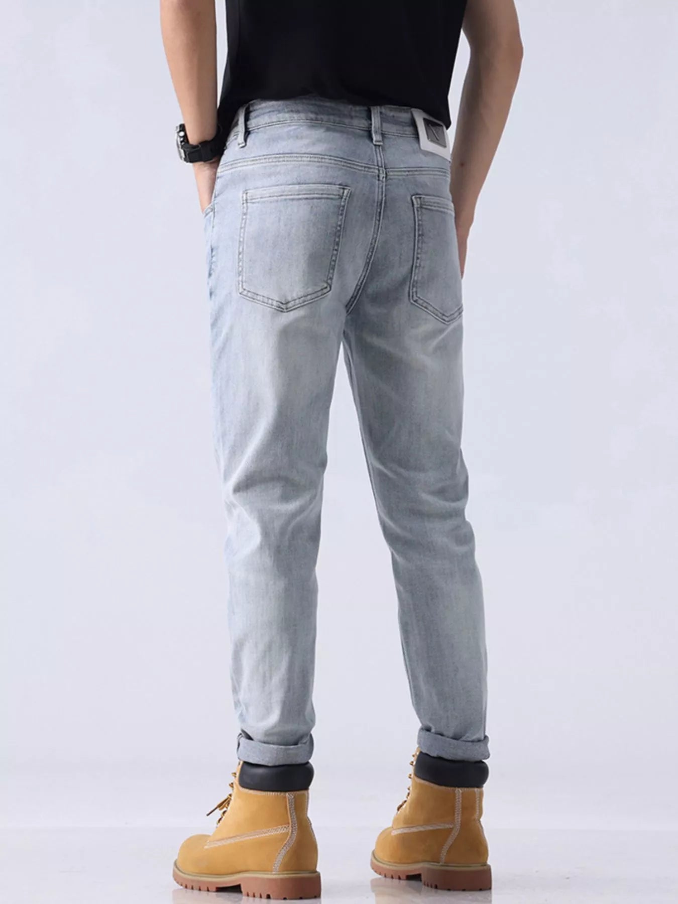 Men's Washed Slim Fit Jeans - Farnelli