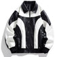 Men's Two-Tone Retro Style Faux Leather Jacket - Farnelli