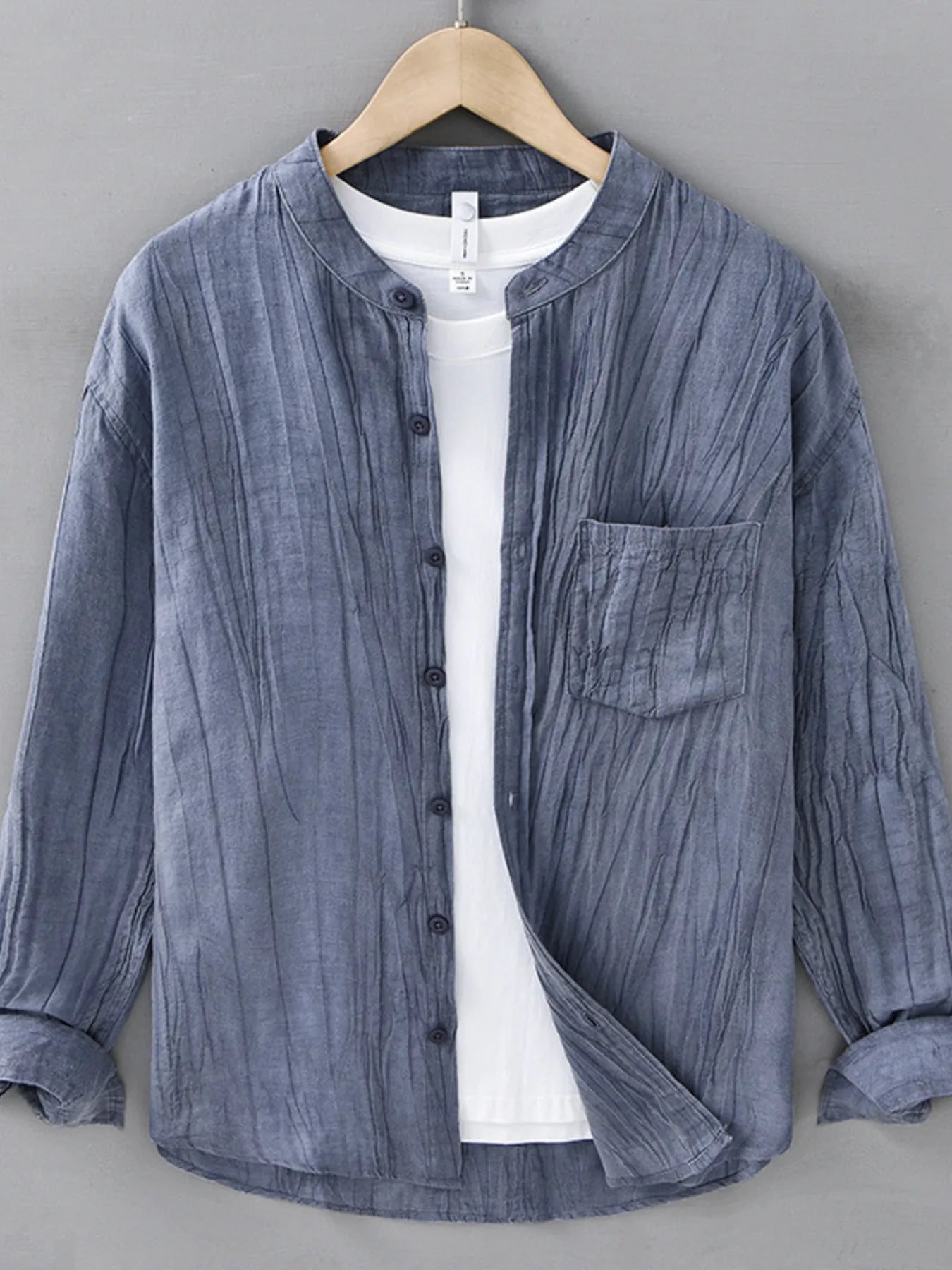 Men's Plus Size Button Up Long Sleeve Shirt - Farnelli