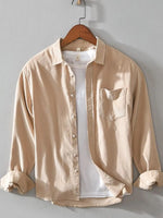 Men's Plus Size Button Up Long Sleeve Shirt - Farnelli