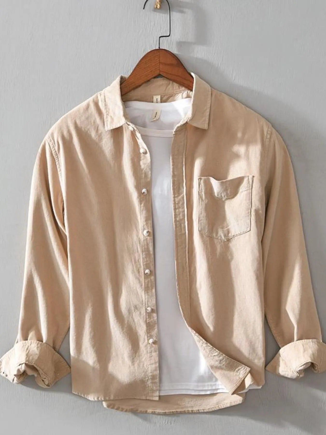 Men's Plus Size Button Up Long Sleeve Shirt - Farnelli