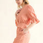 And The Why Flounce Sleeves Romper with Belt - Farnelli