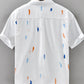 Men's Plus Size Printed Button Up Short Sleeve Shirt - Farnelli