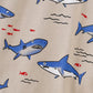 Children's Shark Print Crew Neck Short Sleeve T-Shirt - Farnelli