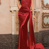 Sweetheart Neck Tube Evening Dress - Red