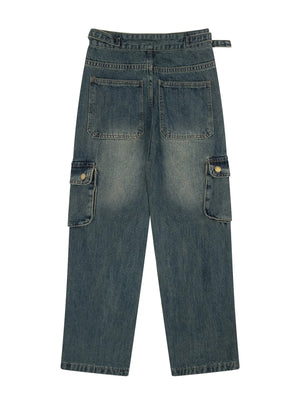 Men's Wide Leg Cargo Jeans - Farnelli