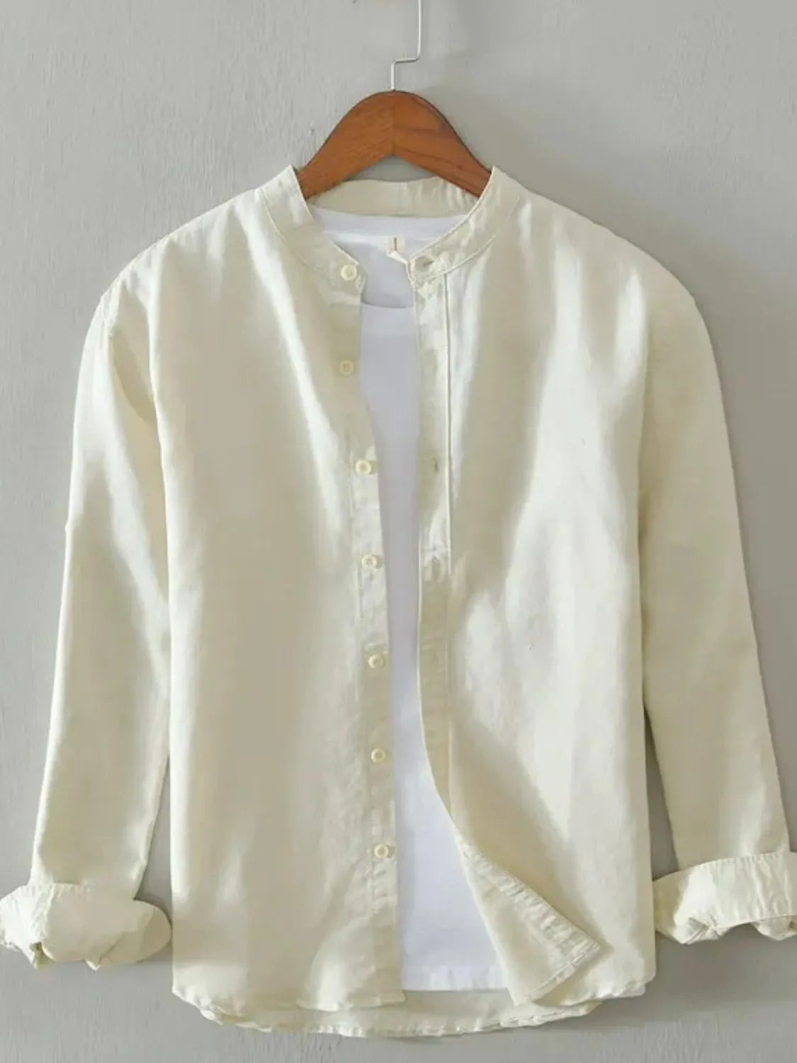Men's Full Size Button Up Long Sleeve Shirt Plus Size - Farnelli