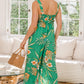 ODDI Full Size Floral Sleeveless Wide Leg Jumpsuit - Farnelli