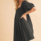 Aemi + Co Square Neck Babydoll Dress with Pockets - Farnelli