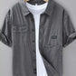 Men's Plus Size Button Up Short Sleeve Shirt - Farnelli