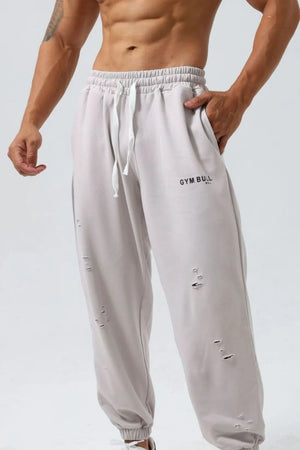 Men's Plus Size Distressed Drawstring Joggers - Farnelli