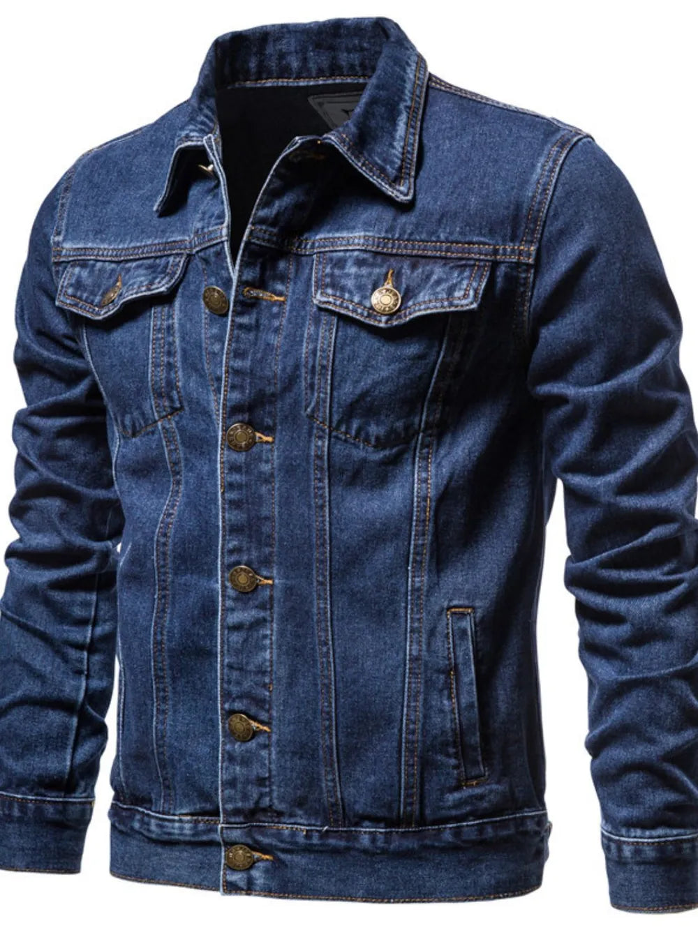 Men's Button Down Long Sleeve Denim Jacket - Farnelli
