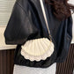Shell-Shaped Pearl Decor Crossbody Bag - Farnelli