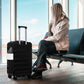 HouseOfZazla 3-piece spinner wheel luggage set with combination locks in assorted sizes