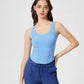 Millennia Round Neck Wide Strap Active Tank with Detachable Chest Pads - Farnelli