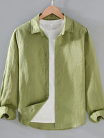 Men's Plus Size Button Up Long Sleeve Shirt - Farnelli