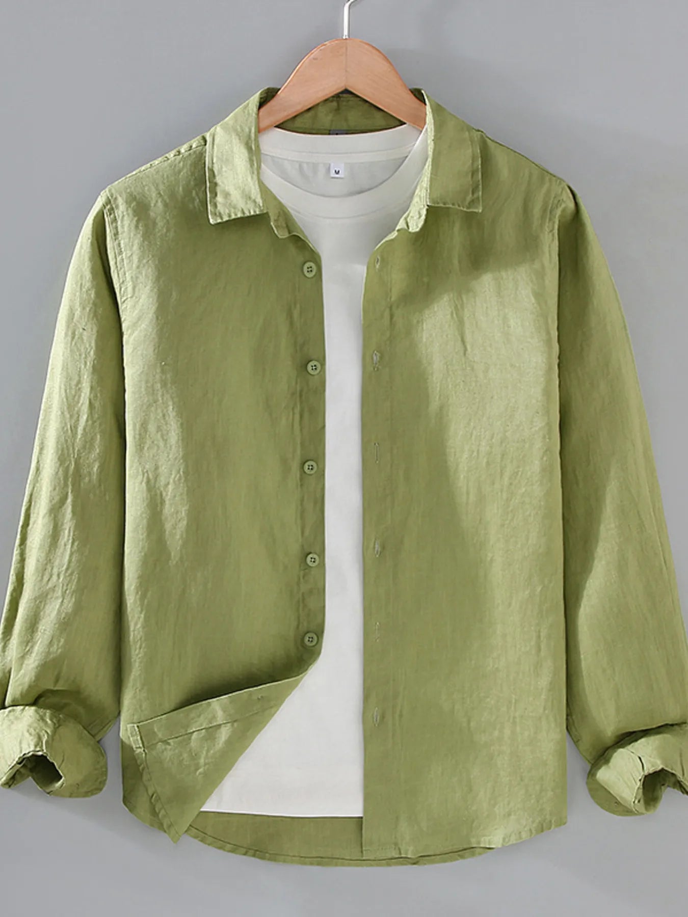 Men's Plus Size Button Up Long Sleeve Shirt - Farnelli