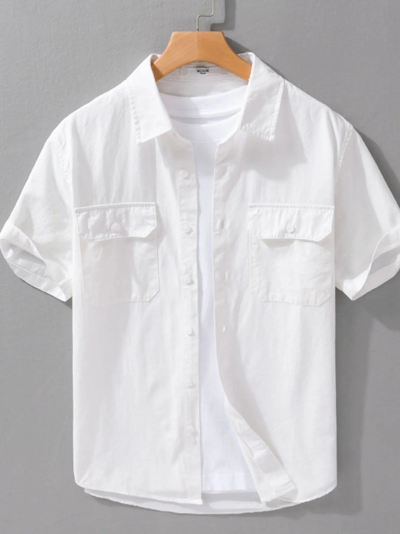Men's Plus Size Button Up Short Sleeve Shirt - Farnelli