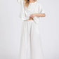 Ces Femme Half Button Half Sleeve Top and Pants Set - Farnelli
