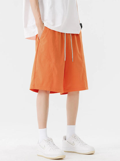 Men's Plus Size Drawstring Wide Leg Shorts - Farnelli