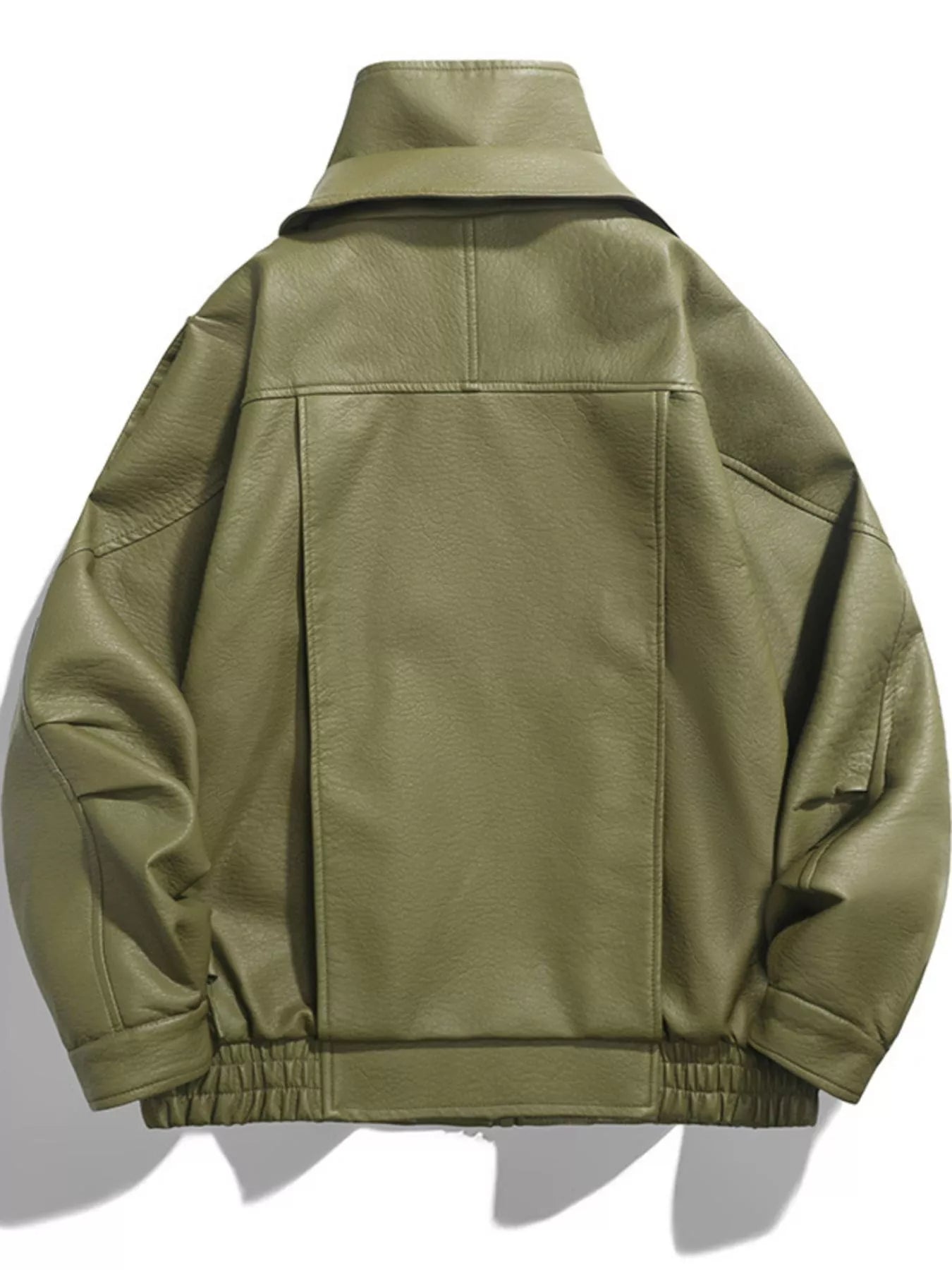 Men's Zip Up Leather Moto Jacket - Farnelli