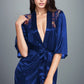 Satin Robe with Lace