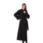 Madeline Cashmere Wool Blend Overcoat in Black